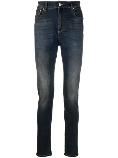 Represent Faded-effect Skinny Jeans In Blau