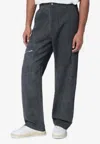 Represent Faded Workwear Straight-leg Pants In Black