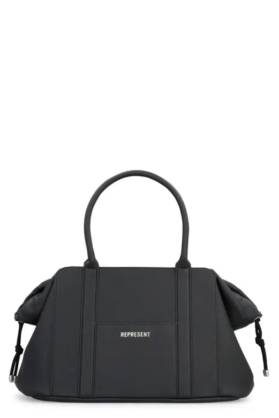 Represent Faux Leather Travel Bag In Black