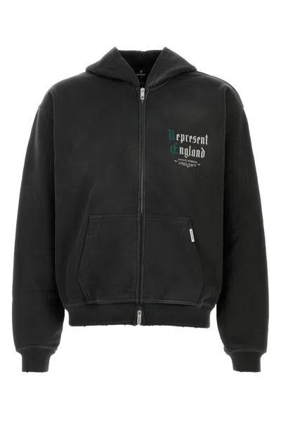 Represent Slate Cottons Sweatshirt In Black