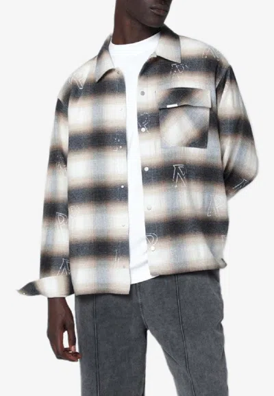 REPRESENT FLANNEL CHECK LONG-SLEEVED SHIRT