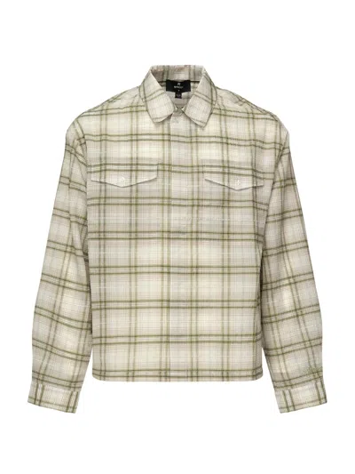 Represent Flannel Check Shirt In Green