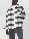 Represent Flannel Shirt With All-over Initials In Gray