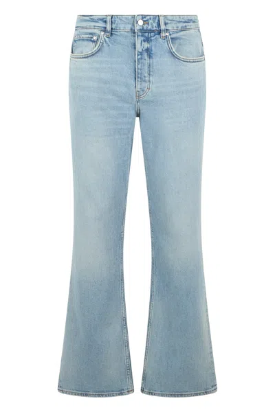Represent Flared Bell-bottom Cotton Jeans In Blue