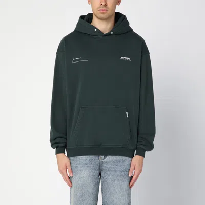 REPRESENT REPRESENT FOREST GREEN COTTON HOODIE WITH LOGO