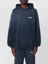 Represent Front Pocket Oversized Hooded Sweatshirt In Blue
