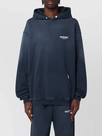 REPRESENT FRONT POCKET OVERSIZED HOODED SWEATSHIRT