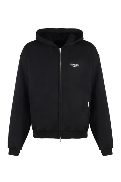 REPRESENT REPRESENT FULL ZIP COTTON HOODIE