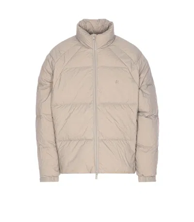 Represent Funnel Down Jacket In Neutral
