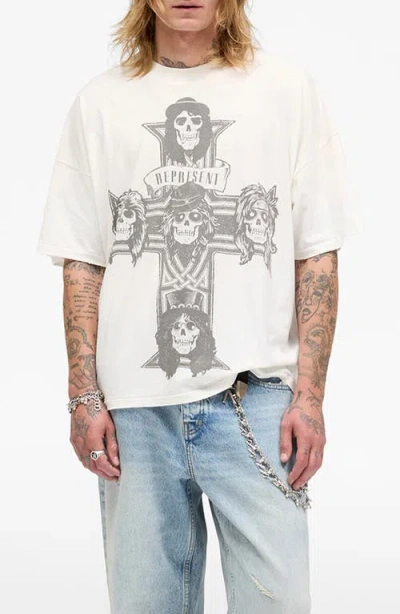 Represent G 'n' R Cotton T-shirt In White