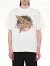 Represent White Crew Neck T-shirt With Graphic Print On Front And Back In Cotton Man In White