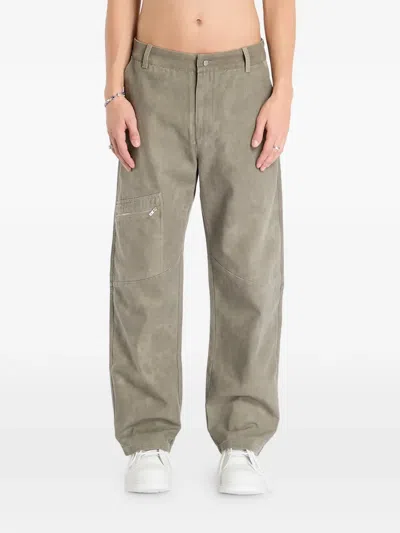 Represent Golfeur Zipped Workwear Trousers In Gray