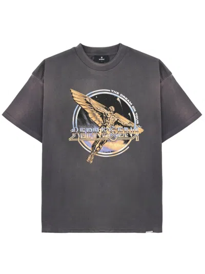 Represent Graphic Cotton T-shirt In Gray