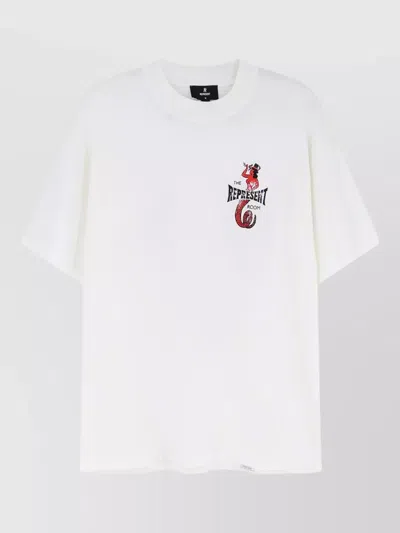 Represent Graphic Crew Neck T-shirt Short Sleeves In White