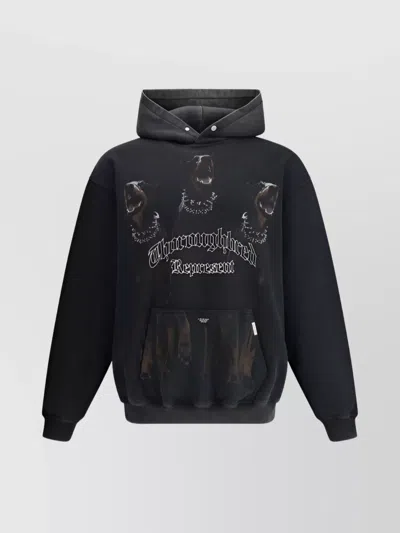 REPRESENT GRAPHIC DOG PRINT HOODIE