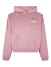 Represent Oversize Distressed Angel Border Graphic Hoodie In Pink