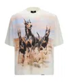 Represent T Shirt Western Doberman Graphic Crew Neck In Neutral