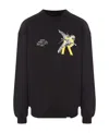 Represent Graphic-print Cotton Sweatshirt In Black