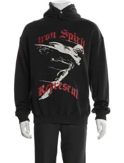 Pre-owned Represent Graphic Print Crew Neck Hoodie In Grey