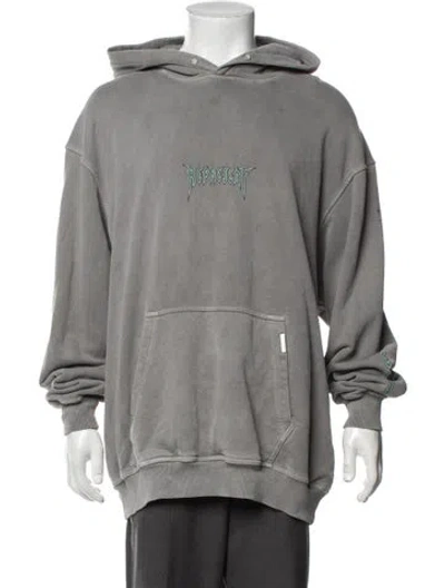 Pre-owned Represent Graphic Print Crew Neck Hoodie In Grey