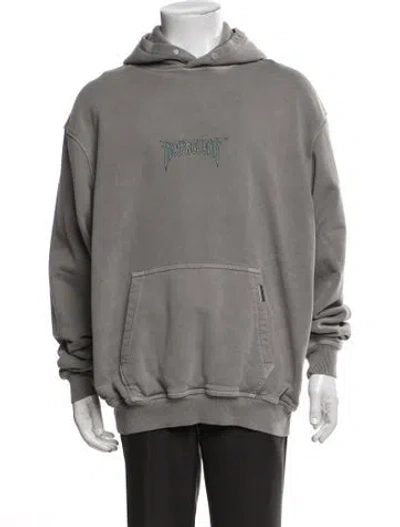 Pre-owned Represent Graphic Print Crew Neck Hoodie In Grey