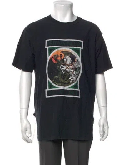 Pre-owned Represent Graphic Print Crew Neck T-shirt In Black