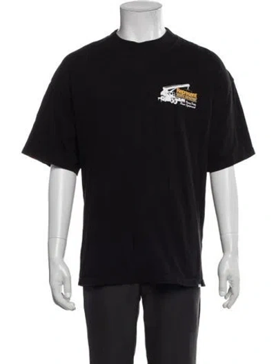 Pre-owned Represent Graphic Print Crew Neck T-shirt In Black