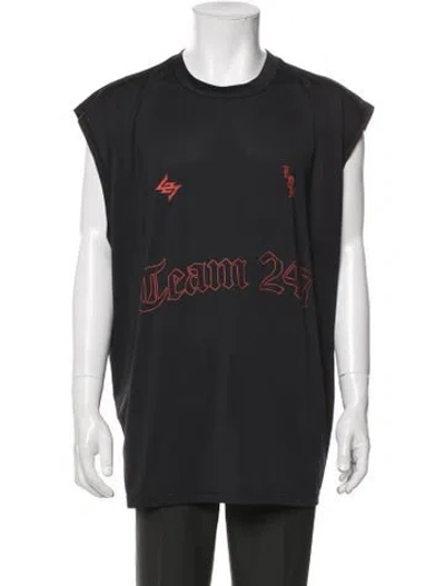 Pre-owned Represent Graphic Print Crew Neck T-shirt In Black