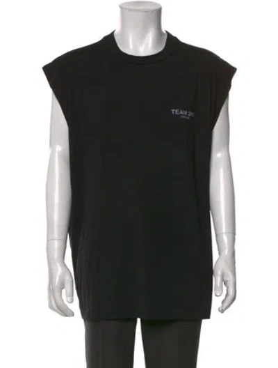 Pre-owned Represent Graphic Print Crew Neck T-shirt In Black