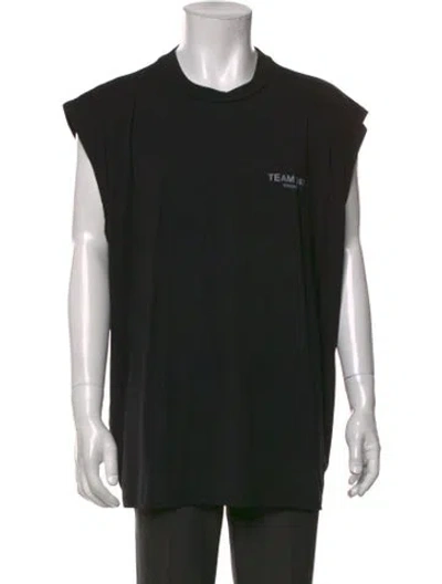 Pre-owned Represent Graphic Print Crew Neck T-shirt In Black