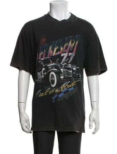 Pre-owned Represent Graphic Print Crew Neck T-shirt In Black