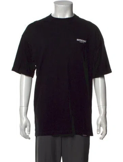 Pre-owned Represent Graphic Print Crew Neck T-shirt In Black