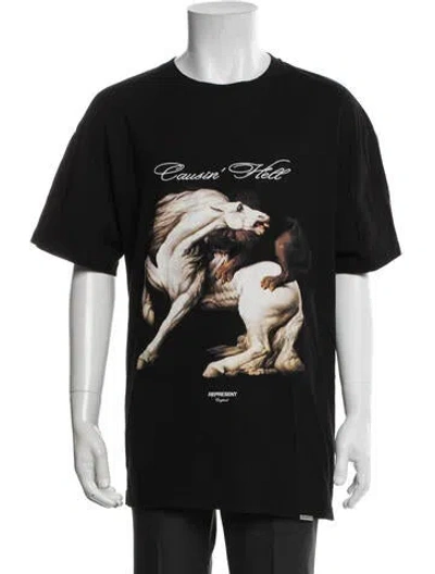 Pre-owned Represent Graphic Print Crew Neck T-shirt In Black