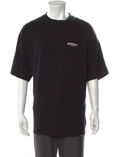 Pre-owned Represent Graphic Print Crew Neck T-shirt In Black