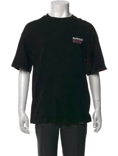 Pre-owned Represent Graphic Print Crew Neck T-shirt In Black