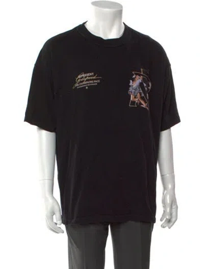 Pre-owned Represent Graphic Print Crew Neck T-shirt In Black