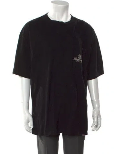 Pre-owned Represent Graphic Print Crew Neck T-shirt In Black
