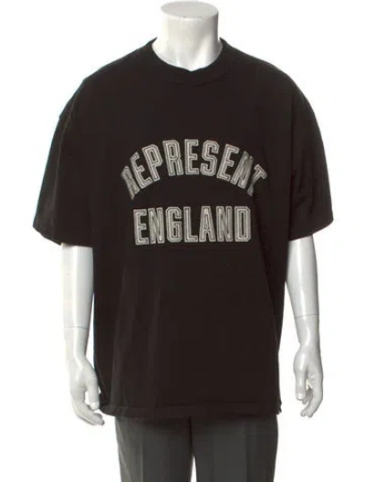 Pre-owned Represent Graphic Print Crew Neck T-shirt In Black