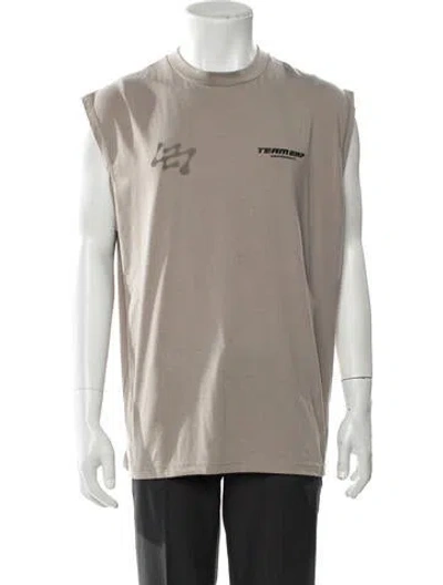 Pre-owned Represent Graphic Print Crew Neck T-shirt In Gray