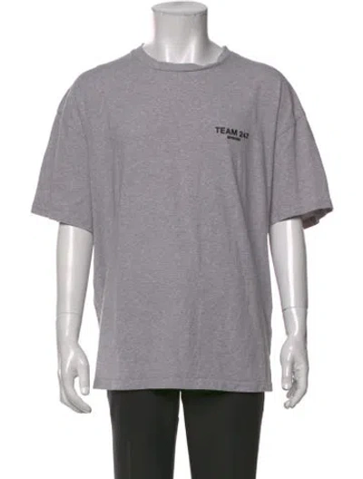 Pre-owned Represent Graphic Print Crew Neck T-shirt In Gray
