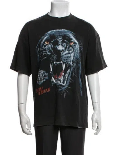Pre-owned Represent Graphic Print Crew Neck T-shirt In Grey
