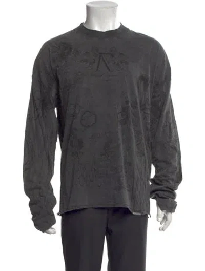 Pre-owned Represent Graphic Print Crew Neck T-shirt In Grey