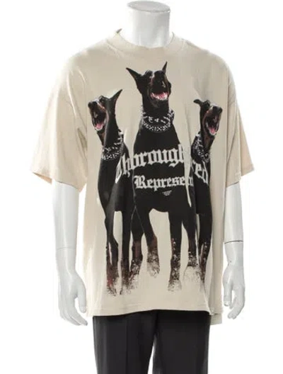 Pre-owned Represent Graphic Print Crew Neck T-shirt In Neutral