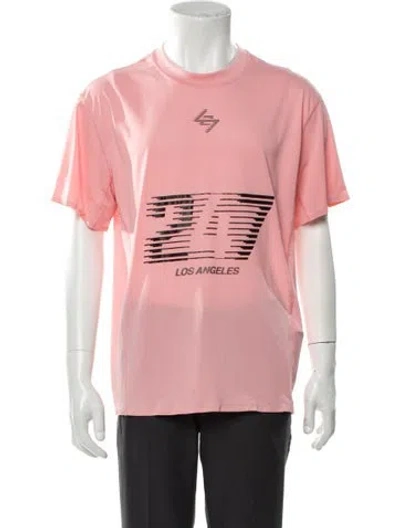 Pre-owned Represent Graphic Print Crew Neck T-shirt In Pink