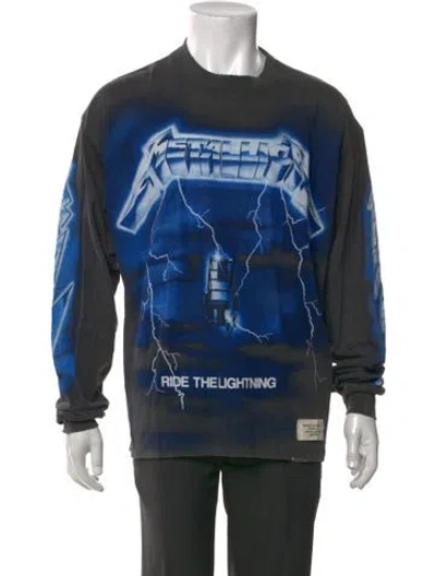 Pre-owned Represent Graphic Print Crew Neck T-shirt W/ Tags In Blue