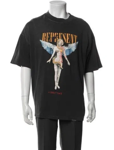 Pre-owned Represent Graphic Print Crew Neck T-shirt W/ Tags In Gray