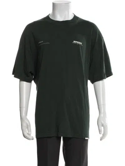 Pre-owned Represent Graphic Print Crew Neck T-shirt W/ Tags In Green