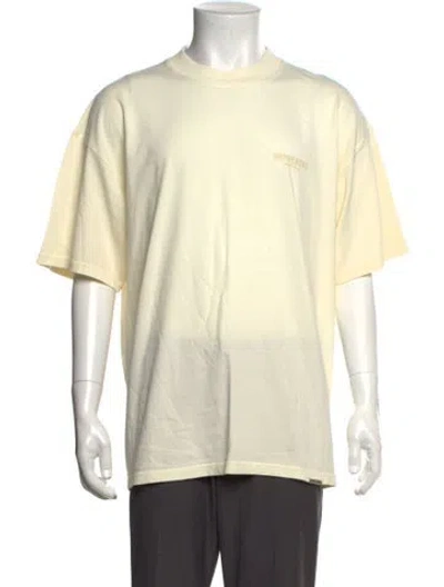 Pre-owned Represent Graphic Print Crew Neck T-shirt W/ Tags In Neutrals/yellow
