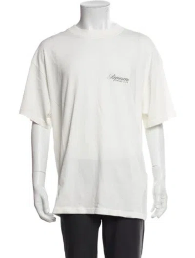 Pre-owned Represent Graphic Print Crew Neck T-shirt W/ Tags In White