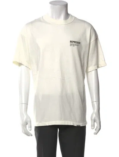 Pre-owned Represent Graphic Print Crew Neck T-shirt In White